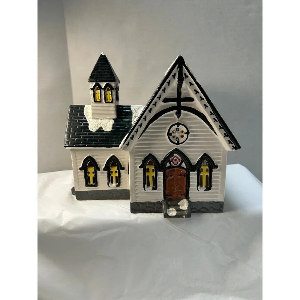 Dept 56 Church of the Open Door Snow Village 1987 Vintage Christmas 5064-4
